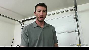 Big-Boobed Dirty Cop Courtney Cummz Rides and Blows in Garage 😈