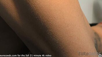 Raquel's steamy solo workout and vibrator play at home