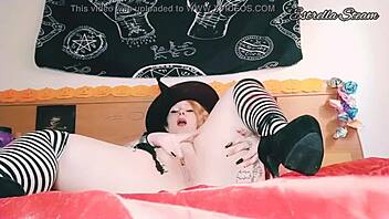 Does This Witch's Long Nails Tease Her Halloween Fetish?