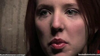 Skinny Ginger Slave Bound and Rough Banged with Choking and Gagging