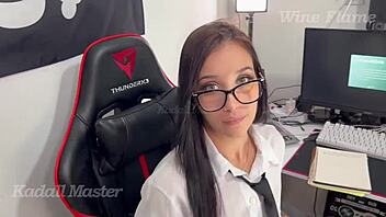 Student rides professor for good grade.