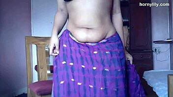 indian pornstar babe lily strips and fucks