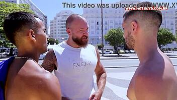 Carioca teens fuck Russian tourist's ass! 😏