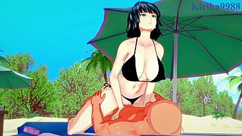 Tatsumaki And Fubuki Get Intense Creampie From Old Man