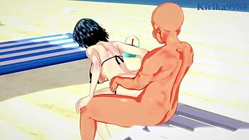 Tatsumaki And Fubuki Get Intense Creampie From Old Man