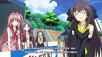 Fan service in anime hentai with big tits and ass