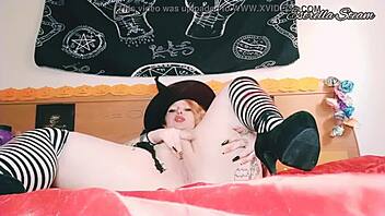 Does This Witch's Long Nails Tease Her Halloween Fetish?