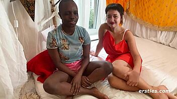 Blue and Maria in Wild Interracial Lesbian Scissoring?