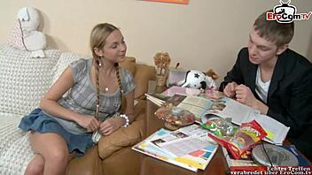 Blonde Girl Takes It Deep in Both Tight Holes