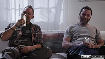 Petite College Brunette Screwed by Two Old Men