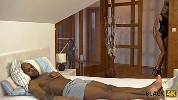 black guy takes white wife to hotel for big cock licking