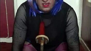 Sissy crossdress gets shy in homemade anal humiliation play