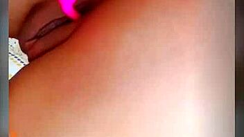 Colombian teen engages in striptease and dildo play with her ass