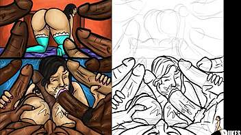 latin milf sucks huge black cocks!