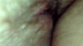 Intimate view of my wife's pussy as I penetrate and climax on her buttocks