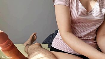 look at this pov hot handjob leading to huge ruined cumshot with massage