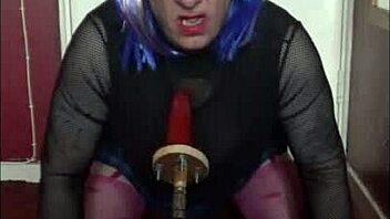 Sissy crossdress gets shy in homemade anal humiliation play