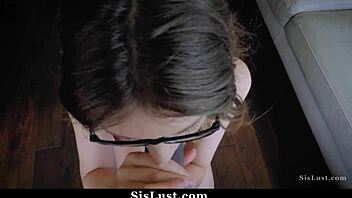 Stepbrother Gets a Sneak Peek at His Stepsister's Ass and Pussy in SisLust