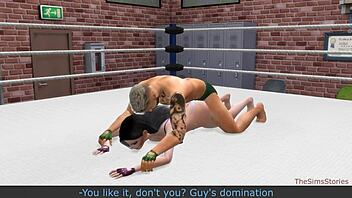 Roughly Banged in Sex Wrestling with Domination and Humiliation!