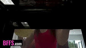 Best friend girl night with snacks, flicks, and lots of tits