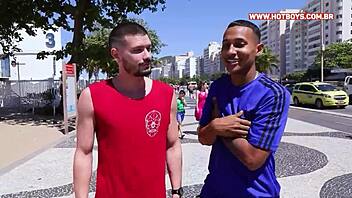Carioca teens fuck Russian tourist's ass! 😏