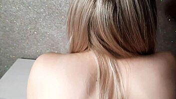A close up view of a stunning Russian babe taking on a massive cock
