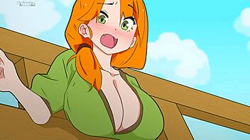 Minecraft-inspired cartoon parody of Alex getting stuck and Steve's failed rescue attempt