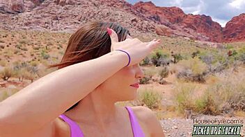 Playful teen Rissa May enjoys a quick encounter and intense sex