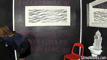 Bukkake Babe Rubs Cunt