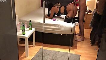 Big ass latina sucks off asian in this homemade scene 😍