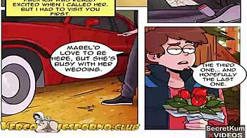 dipper's outdoor cabin gangbang orgy