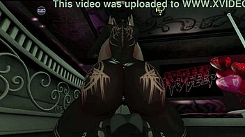 Futanari girl gets facial from monster cock