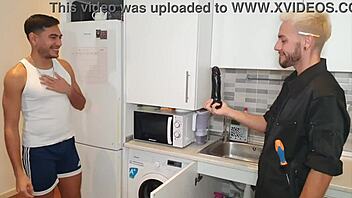 UNclog MY ASS MR PLUMBER with big cock toys and cumshot