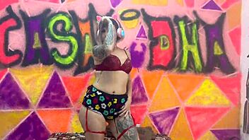 Sexy Punk Girl Sits And Bounces Deep On Cock In Outdoor Public Setting