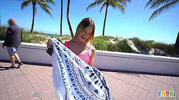 hot blonde teen 18+ picked up at beach