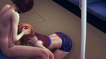 Japanese and Asian manga anime film game porn featuring sexy elf hardsex in a train