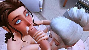 Wild anal group sex with trans women in queer Sims 4 game