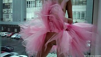 beautiful sveta dances in pink ballerina tutu dress