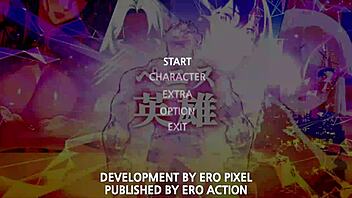 Experience the thrilling gameplay of a Japanese hentai game featuring a heroic penis in action