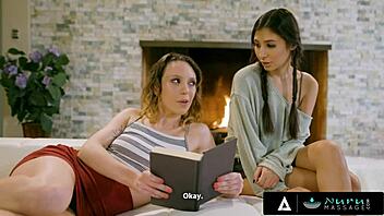 Nuru Massage - Hot Lesbians Jade Nile And Gianna Dior Dive Into Threesome. Lucky Guy Gets Deep Blowjob And Pussy Action!