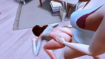 Wild anal group sex with trans women in queer Sims 4 game