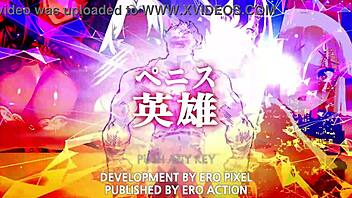 Experience the thrilling gameplay of a Japanese hentai game featuring a heroic penis in action