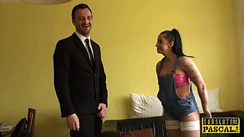 Skanky British Sub Hairpulled and Pounded Hard