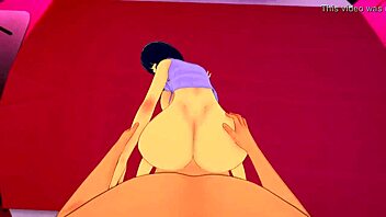 Hinata Hyuga experiences intense rear entry in animated porn