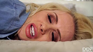 Horny Blonde MILF Kaitlyn Laken Teases Big Tits While Masturbating