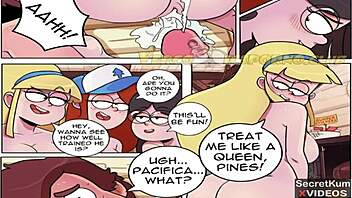 dipper's outdoor cabin gangbang orgy