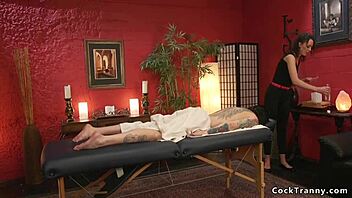 Damn! Alt Shemale Bangs Masseuse Hard!