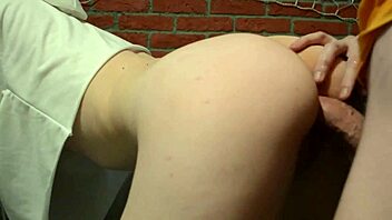 A young blonde gets her ass slapped and experiences rough penetration