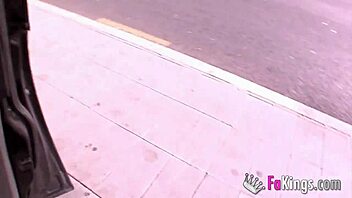 Young European babe gets convinced to make a porn movie