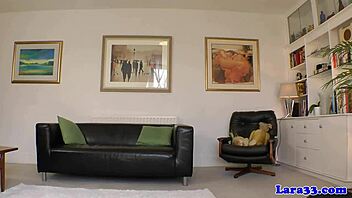 glamour milf in lingerie licks stockinged lesbian feet